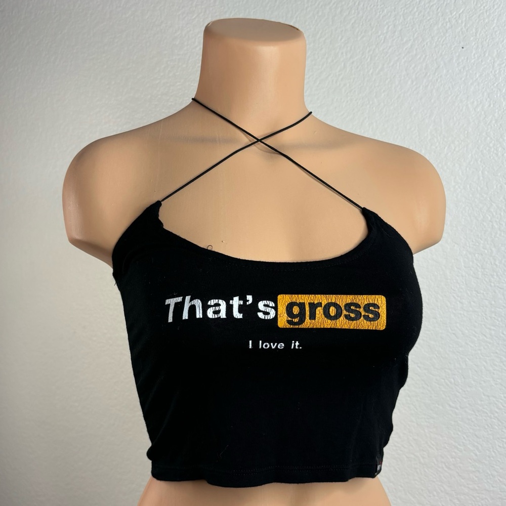 Crop top with cross cross straps